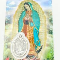 Our Lady of Guadalupe Holy Card with Medal - Unique Catholic Gifts