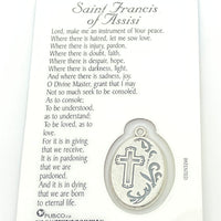 San Francisco de Asis Tarjeta de Oración con Medalla - Unique Catholic Gifts