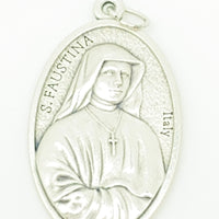 Divine Mercy & Faustina Medal 1 1/2" Italian Made - Unique Catholic Gifts