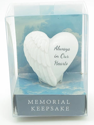 Winged Heart Memorial Keepsake 