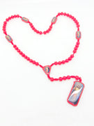 Red Divine Mercy Wood Rosary - Unique Catholic Gifts