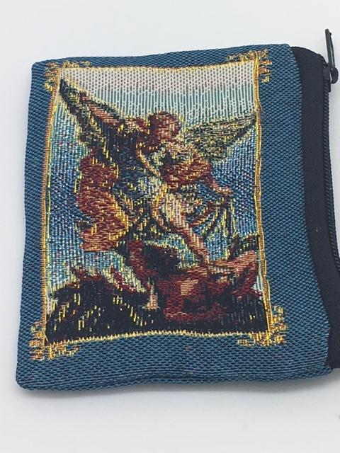 St. Michael the Archangel Embroidered Rosary Pouch - Unique Catholic Gifts