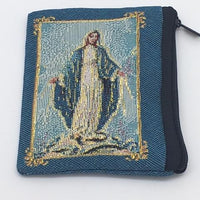 Our Lady of Grace Embroidered Rosary Pouch - Unique Catholic Gifts