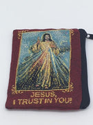 Divine Mercy Embroidered Rosary Pouch - Unique Catholic Gifts