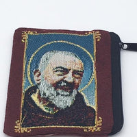 St. Padre Pio Embroidered Rosary Pouch - Unique Catholic Gifts