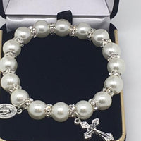 Pearl White Bracelet - Unique Catholic Gifts