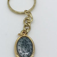 Lady of Grace Miraculous Medal Key Chain - Unique Catholic Gifts