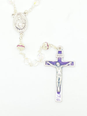 Amethyst Czech Crystal Rosary 5 mm - Unique Catholic Gifts