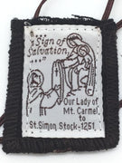 Brown Scapular Wool (2 x 1 1/2") - Unique Catholic Gifts