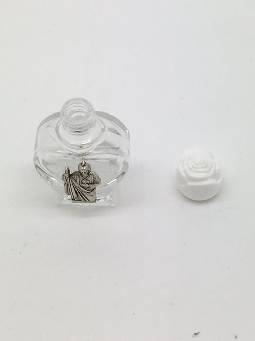 St. Jude Glass Holy Water Bottle 2" - Unique Catholic Gifts