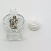 St. Jude Glass Holy Water Bottle 2" - Unique Catholic Gifts