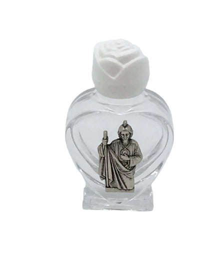 St. Jude Glass Holy Water Bottle 2" - Unique Catholic Gifts