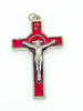 Red Enamel Holy Spirit Crucifix 2" - Unique Catholic Gifts