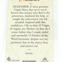Memorare Laminated Holy Card (Plastic Covered) - Unique Catholic Gifts