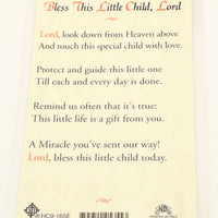 Bless this Little Child,Lord (Boy) Laminated Holy Card (Plastic Covered) - Unique Catholic Gifts