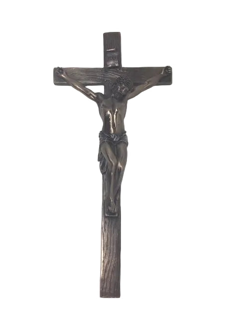 Bronze Crucifix Wall Plaque (13") - Unique Catholic Gifts