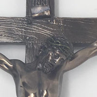 Bronze Crucifix Wall Plaque (13") - Unique Catholic Gifts