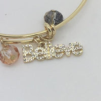 Inspirational Charm Bangle Bracelets (Gold or Silver) - Unique Catholic Gifts