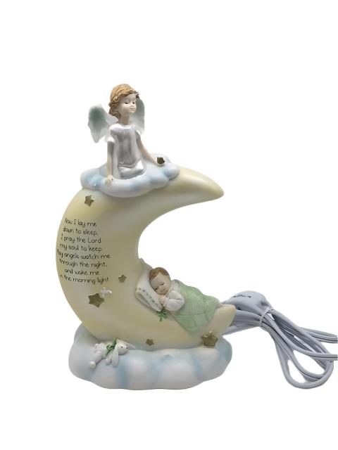 Moon Nightlight "Now I Lay Me Down to Sleep" (6 1/2") - Unique Catholic Gifts