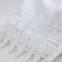 Baptismal Dress with Fancy Lace Edge White( Small) - Unique Catholic Gifts