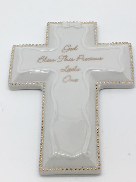 White Child's Gift Wall Cross (Self-Personalize) - Unique Catholic Gifts