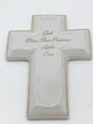 White Child's Gift Wall Cross (Self-Personalize) - Unique Catholic Gifts