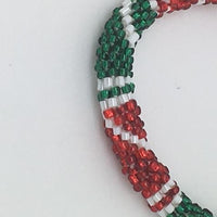 Nepal Christmas Bracelet (Green, Red, White Style 2) - Unique Catholic Gifts