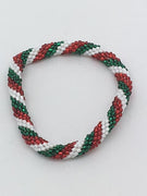 Nepal Christmas Bracelet (Green, Red, White Style 1) - Unique Catholic Gifts