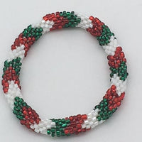 Nepal Christmas Bracelet (Green, Red, White Style 3) - Unique Catholic Gifts