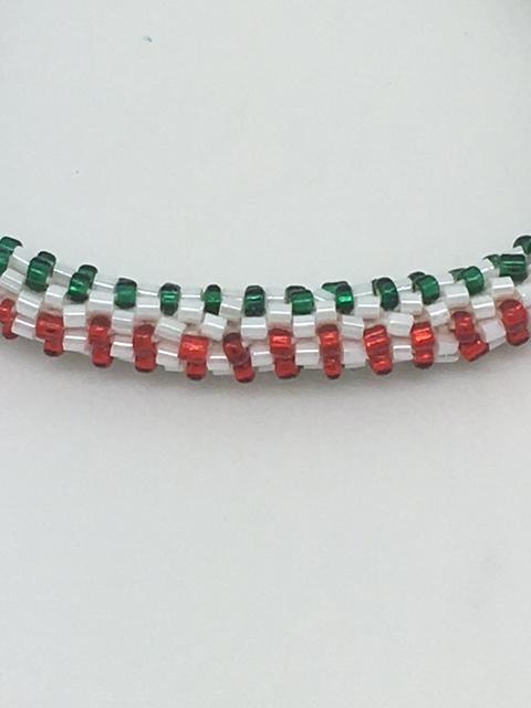 Nepal Christmas Bracelet (Green, Red, White Style 4) - Unique Catholic Gifts