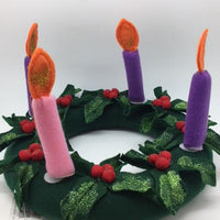 Child's Advent Wreath (Fabric with Velcro) - Unique Catholic Gifts