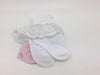 Girl's Baptismal Socks with Lace Trim and Cross (Size 1-2) - Unique Catholic Gifts
