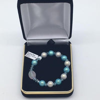 Fine Aqua Drops Children's Rosary  Bracelet - Unique Catholic Gifts