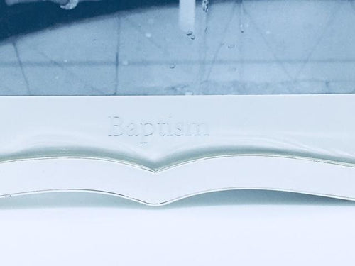 White Baptism Frame 8" (holds 4 x 6") - Unique Catholic Gifts