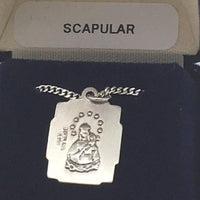 Sterling Silver Scapular Pendant (5/8 x 1/2") - Unique Catholic Gifts