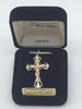 Two-Tone Sterling Silver Crucifix with Gold Filled Corpus (1 1/4") - Unique Catholic Gifts