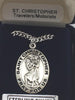 Sterling Silver St. Christopher Medal 1" with 24" chain - Unique Catholic Gifts