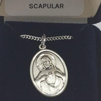Sterling Silver Scapular Medal 3/4" - Unique Catholic Gifts