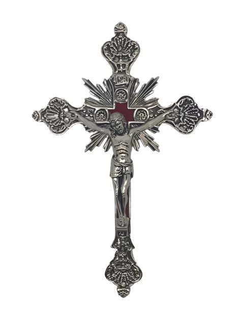 Silver Wall Crucifix (12") - Unique Catholic Gifts