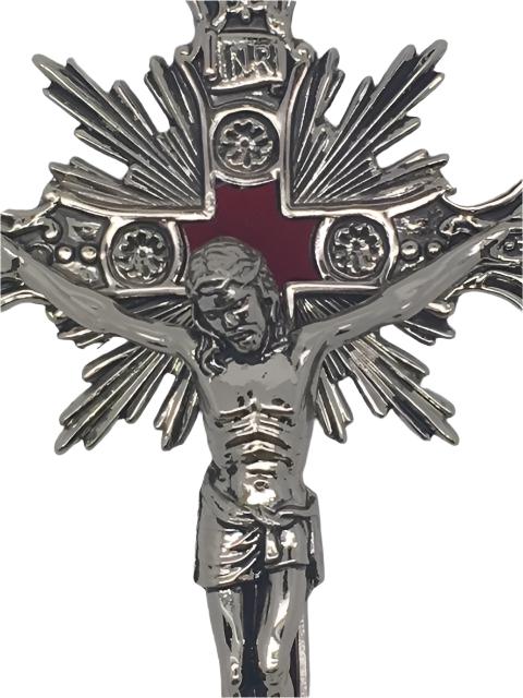 Silver Wall Crucifix (8") - Unique Catholic Gifts