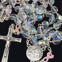 St. Peregrine Breast Cancer Rosary (Pink Ribbon) - Unique Catholic Gifts