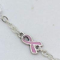 Pink Ribbon St. Peregrine Breast Cancer Rosary - Unique Catholic Gifts