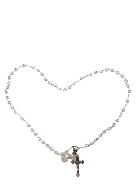 Clear Crystal Cut and Capped Rosary - Unique Catholic Gifts