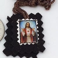 Small Brown Scapular Felt. - Unique Catholic Gifts