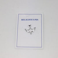 Silver Cut out Holy Spirit Dove Pin - Unique Catholic Gifts