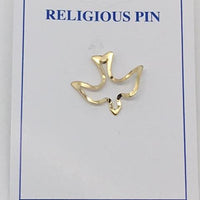 Cut out Holy Spirit Dove Pin (gold Plated) - Unique Catholic Gifts