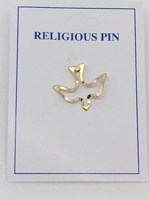 Cut out Holy Spirit Dove Pin (gold Plated) - Unique Catholic Gifts