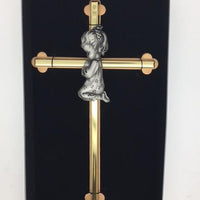 Praying Girl on Cross 8" - Unique Catholic Gifts