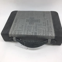 "Names of Our Lord" Bible Cover, Black and Gray (ExtraLarge) - Unique Catholic Gifts