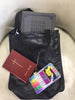 Bible Study Tote Bag Black Imitation Leather (12" x 4" x 11") - Unique Catholic Gifts